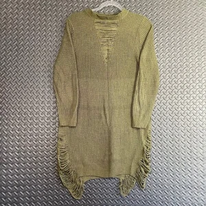 Trendy Threads Olive Green Knit Long Sleeve Sweater Dress Women's Size XL - Picture 1 of 7