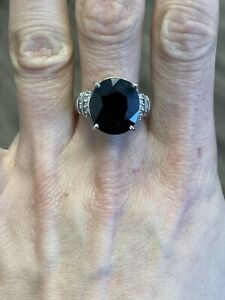 Platinum Sapphire & Diamond Ring 14.95tcw
