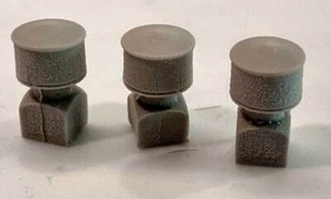 Bar Mills 2026 HO Scale Cylindrical Roof Vents -- Unpainted Resin Castings (3) - Picture 1 of 1