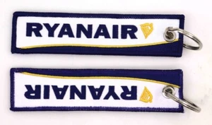 New! KEY-RYAN Keychain with RYANAIR embroidered on both sides - Picture 1 of 1
