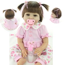 Realistico 55CM Bambole Reborn Silicone Morbido Vinile Fatto A Mano Regalo IT