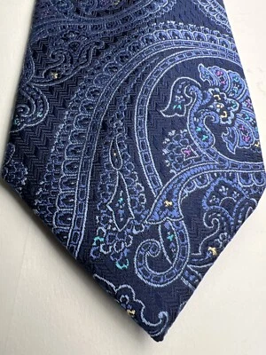 Daniel De Fasson Blue/Violet Tie Paisley 58"x3.25" Tie - Imagem 1 de 4