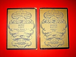 Kalmus Miniature Orchestra Scores- Franz Liszt #62 & Joseph Haydn #106 Lot of 2 - Picture 1 of 11