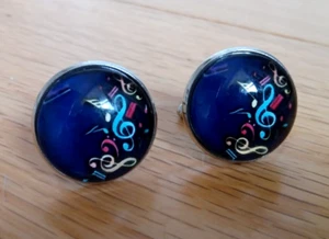 MUSIC TREBLE CLEF CUFFLINKS - Picture 1 of 1