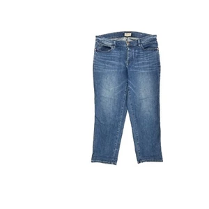 Loft Outlet Button Fly Boyfriend Women's size 6 Dark Wash Blue Denim Jeans - Picture 1 of 4