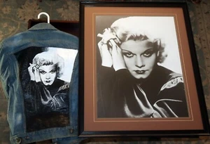 Vintage HANDBEMALTED Denim Jeansjacke LEVI USA 70505 JEAN HARLOW Herren Small 36 - Bild 1 von 13