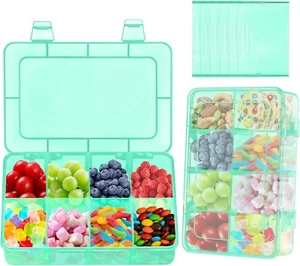2er Set Snackbox Behälter geteilt Snackbox verstellbar 8 Fächer - Bild 1 von 8