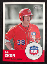 C.J. CRON 2013 Topps Heritage Minors #75 Inland Empire 66ers Rookie Card RC