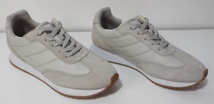 Express Beige and White Men's Leather Sneakers Casual Shoe Size US 8 - Picture 1 of 10