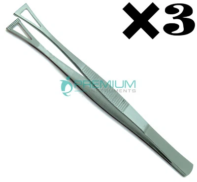 Pinzas de tejido Collin Duval 3 piezas 15 cm pinzas de perforación corporal instrumentos Foto 1 de 4