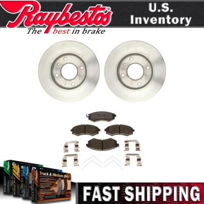 Kit de rotores de freno delanteros pastillas de freno de cerámica y herrajes para Kia Optima 2002 Foto 1 de 4