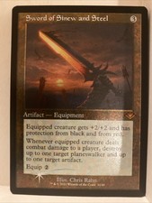 MTG Sword of Sinew and Steel Modern Horizons 2 31/40 Retro Etched Foil Mythic NM
