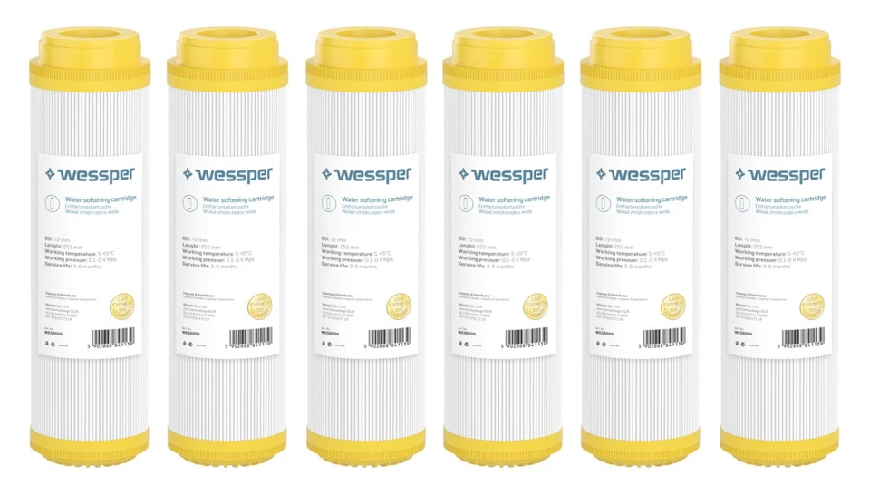 6x Wasserfilter Kartusche 10" Antikalk Patrone Kalkfilter Wasserenthärtung - Bild 1 von 4