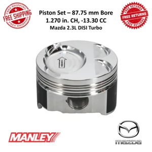 Manley Piston Set 94.00 mm Stroke Dish Type 87.75 mm Bore For Mazda 2.3L Turbo - Bild 1 von 9