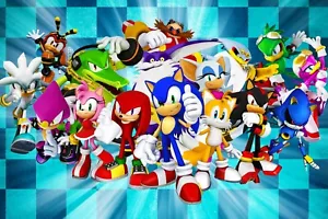 Sonic the Hedgehog Poster Wandkunst Wohnkultur Fotodrucke 16x24, 20x30, 24x36" - Bild 1 von 3