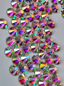 300Pcs SS20 Crystals clear AB Pink Base Non-Hotfix 5A Rhinestones Beads Flatback - Picture 1 of 5