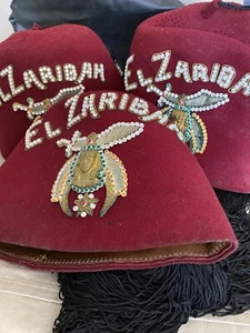 Konvolut drei El Zaribah Fez Hüte - Bild 1 von 11