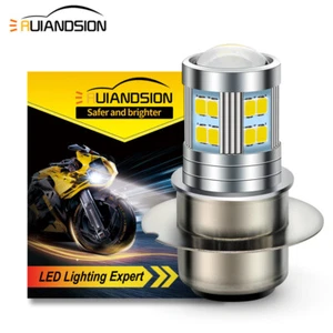 P36D 2835 LED Motorbike Headlight Bulb Hi/Lo Beam White DC6V/ 12V Negative Earth - Picture 1 of 9