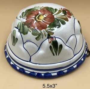 Bassano Moule Céramique Italienne Ceramiche ABC Marron Peint à la Main Floral 5,5x3" - Photo 1/7