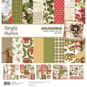 Kit de colección simple vintage YULETIDE 12x12 álbum de recortes historias simples de Navidad - Imagen 1 de 10
