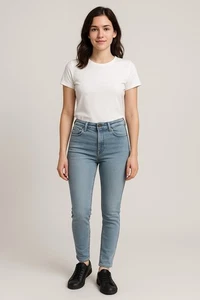 Damen Skinny High Rise Jeans von Zabia Light Wash UVP30€ - Bild 1 von 2