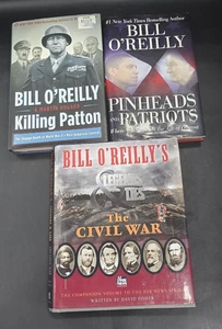 Lot Of 3 Bill O'Reilly Books Pinheads Patriots Killing Patton Civil War HB - Imagen 1 de 10