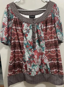 Lane Bryant Floral Women’s Top Blouse 18/20 - Picture 1 of 5