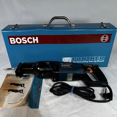 Sierra recíproca Bosch 1632 VS Panther de colección con estuche de metal + extras ~ PROBADA EN MUY BUEN ESTADO Foto 1 de 4