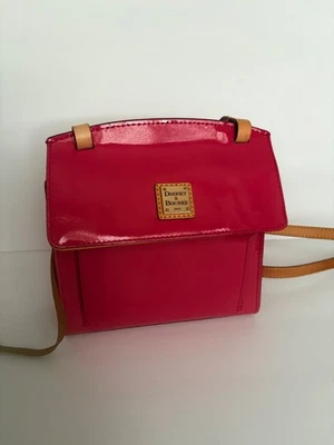 Dooney & Bourke Patent Leather Satchel Bag Pink Fuchsia Crossbody NWOT - Image 1 of 4
