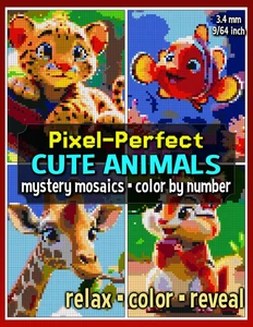 Pixel-Perfect Cute Animals Mystery Mosaici Colore per Numero: Pixel Art Colorazione B - Foto 1 di 12