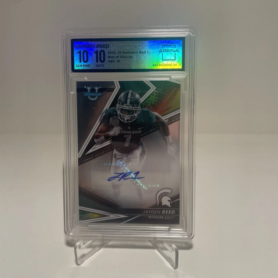 JAYDEN REED 2022 Bowman’s Best University RC Rookie Auto #BA-JR Arena Club 10 - Image 1 of 1