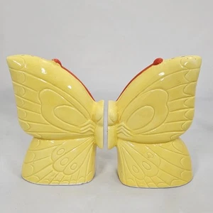 Vintage 60er 70er Schmetterling Salz Pfefferstreuer gelb orange Flügel MCM Mod Japan - Bild 1 von 12