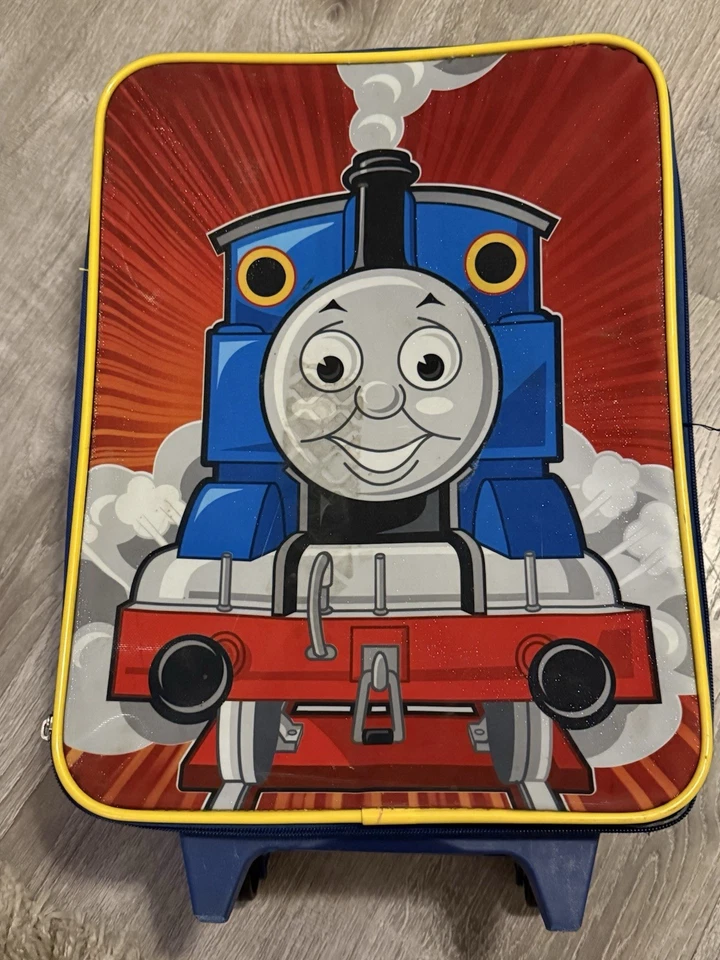Rara maleta con ruedas Y2K Thomas The Train con asa 16”x12”x6” usada Foto 1 de 4