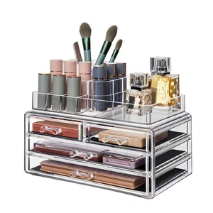 SONGMICS Organizer Trucchi Porta Cosmetici Impilabile con 11 Scomparti e 4 - Foto 1 di 24