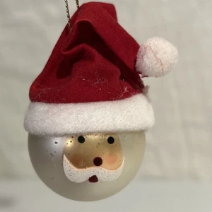 Ornamento testa palla di Babbo Natale in vetro con cappello vintage? - Foto 1 di 8