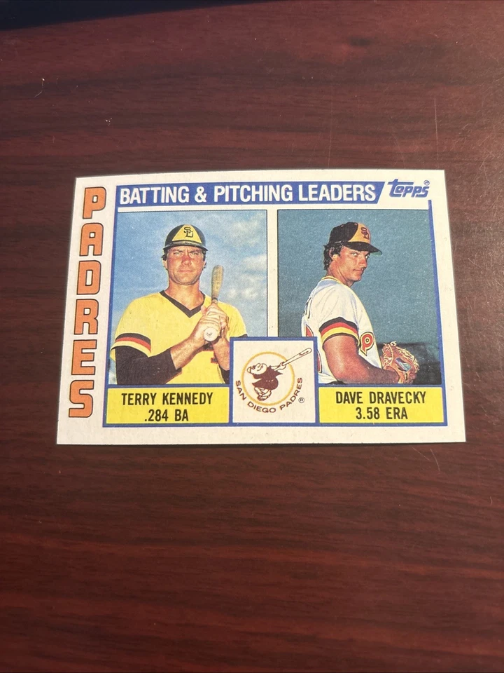 1984 Topps Team Checklist Terry Kennedy, Dave Dravecky #366 San Diego Padres - Image 1 of 1