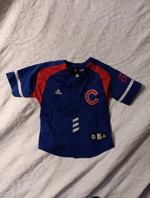 Camiseta de béisbol Adidas de los Chicago Cubs Rizzo para niños pequeños talla 2T niños EXCELENTE RÁPIDA  Foto 1 de 4
