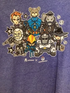 Toki Doki X Overwatch Blue T-Shirt Medium - Picture 1 of 4