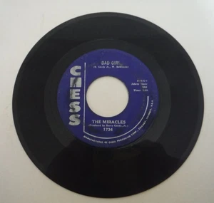 45- The  Miracles - Bad Girl & I Love Your Baby - Chess 1734 - Picture 1 of 2