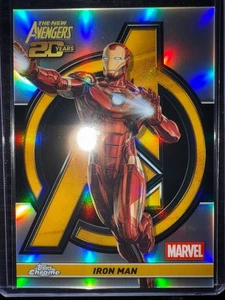 2025 Topps Chrome Marvel 20th Anniversary Silver Refractor Ironman #AV-9 - Picture 1 of 6