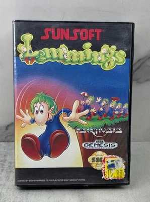 Sega Genesis Lemmings Sunsoft (Sega Genesis, 1992) Manual Cart Reg Card - Image 1 of 4