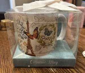 Paris Kaffeebecher Tasse 14 Unzen NEU VERSIEGELT Eiffelturm Design GESCHENK SCHNELLER VERSAND LESEN - Bild 1 von 5