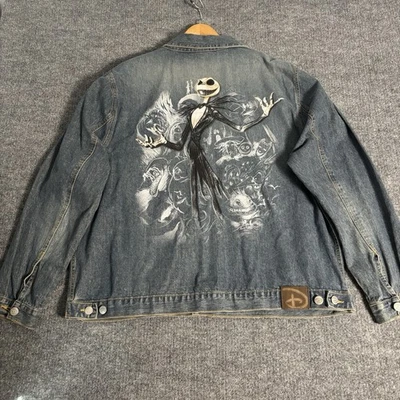 Jack Skellingtin Denim Jacket Men XXL Blue Disney Studio Collection - Image 1 of 4