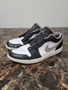 Size 8.5 Air Jordan 1 Low Black Medium Grey  - Picture 1 of 9