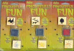 Drei Sätze Halloween Briefmarken & Pads auf Karten - Neu - Bild 1 von 1