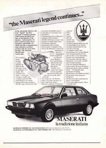 1984 MASERATI BITURBO ~ NICE CLASSIC PRINT AD - Picture 1 of 1