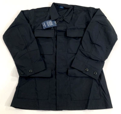 SMALL REG PROPPER MENS F5450 UNIFORM BDU 4 POCKET COAT L/S BATTLE RIP SHIRT NAVY - Image 1 of 2