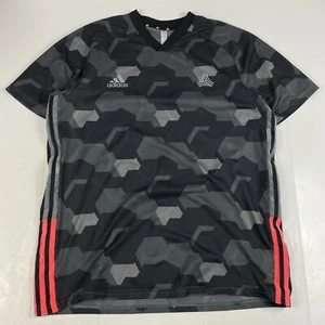 Adidas Shirt Mens Extra Large Black Tango Jersey Short Sleeve Soccer Workout Gym - Picture 1 of 14