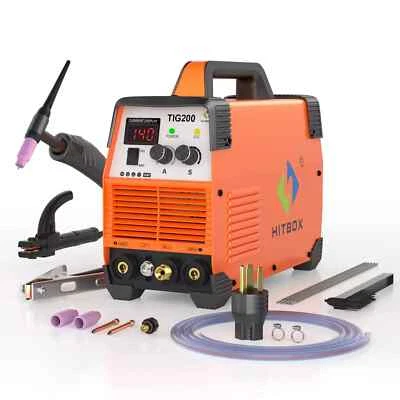 ‎H HZXVOGEN 200A TIG Welder 110V&220V HF TIG/MMA 2 IN 1 Welder Machine with Post Gas USA
