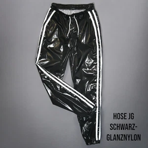 Glanznylon Hose JG PS Regenhose Jogging 7 Farben XS-5XL mit FUTTER - Foto 1 di 6